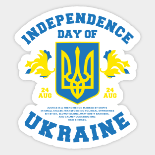 Independence Day Of Ukraine peace sign Ukraine Coat of Arms tryzub T-Shirt Sticker